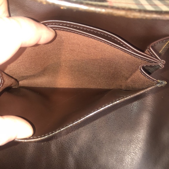 Vintage BURBERRYS Nova Check Plaid Clutch COMES WITH: Gold Link Shoulder Chain - Picture 7 of 11